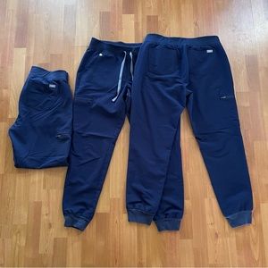FIGS Zamora Navy Set of 3 Jogger Scrub Pants